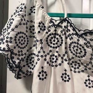 Cold shoulder/off the shoulder threaded top